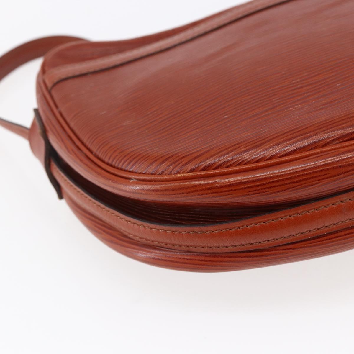 LOUIS VUITTON Epi Jeune Fille MM Shoulder Bag Kenya Brown M52153 LV Auth 147348