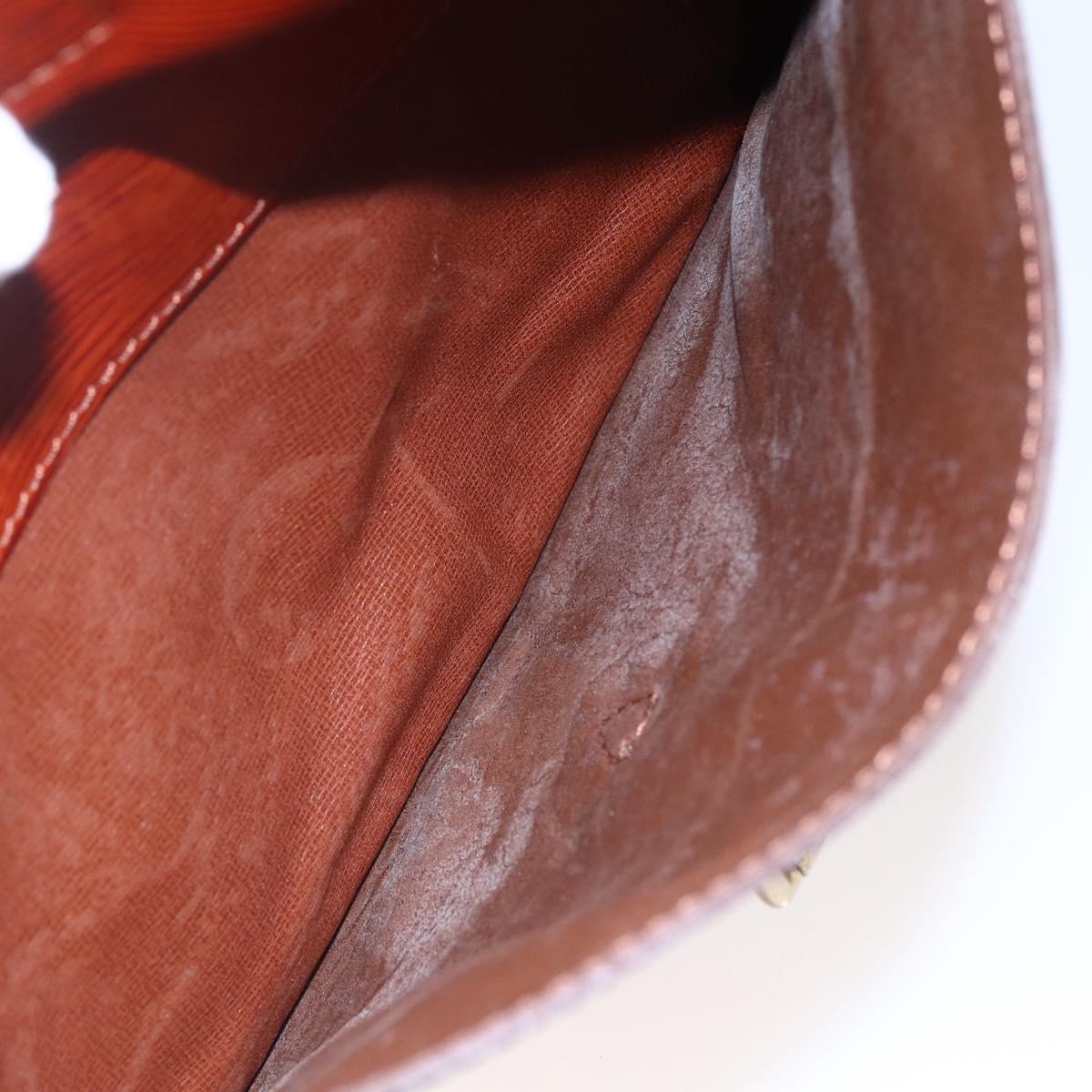 LOUIS VUITTON Epi Jeune Fille MM Shoulder Bag Kenya Brown M52153 LV Auth 147348