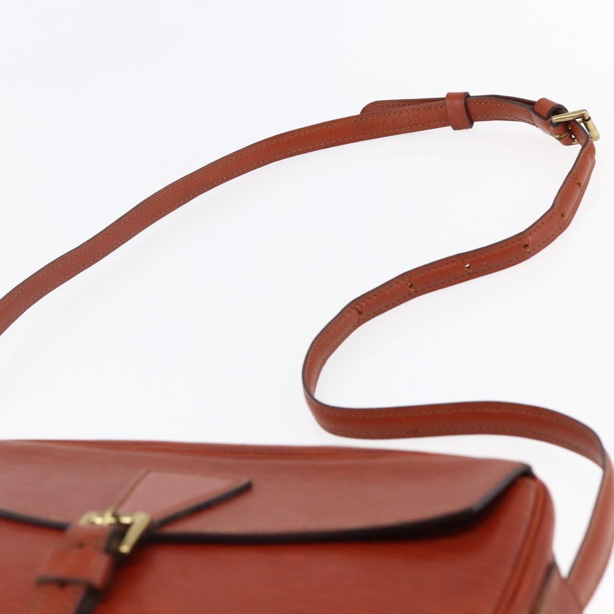 LOUIS VUITTON Epi Jeune Fille MM Shoulder Bag Kenya Brown M52153 LV Auth 147348