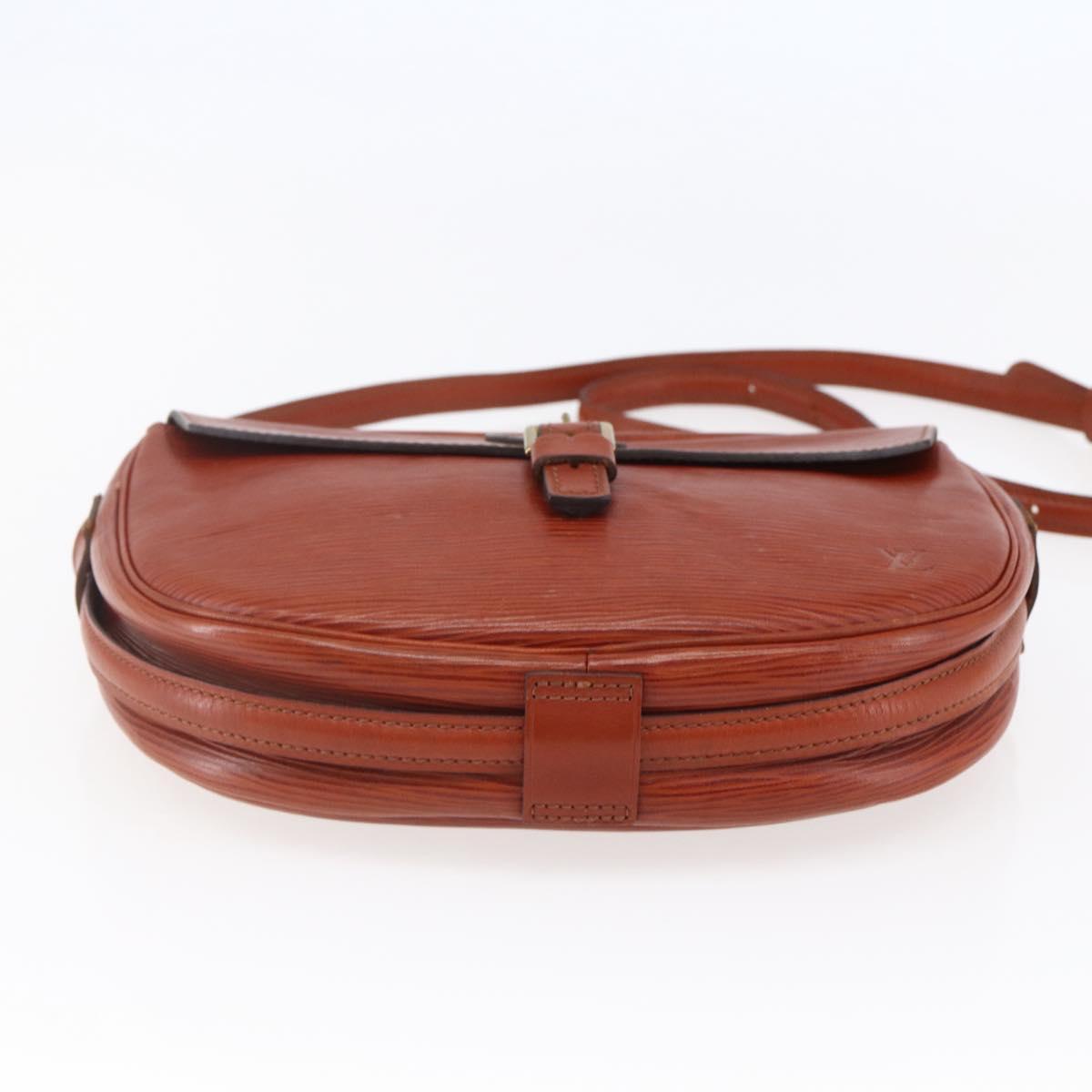 LOUIS VUITTON Epi Jeune Fille MM Shoulder Bag Kenya Brown M52153 LV Auth 147348