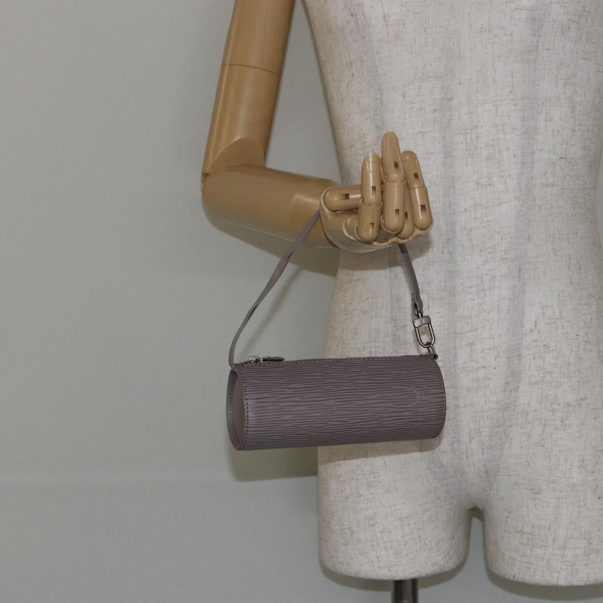 LOUIS VUITTON Epi Soufflot Pouch Lilac LV Auth 147350