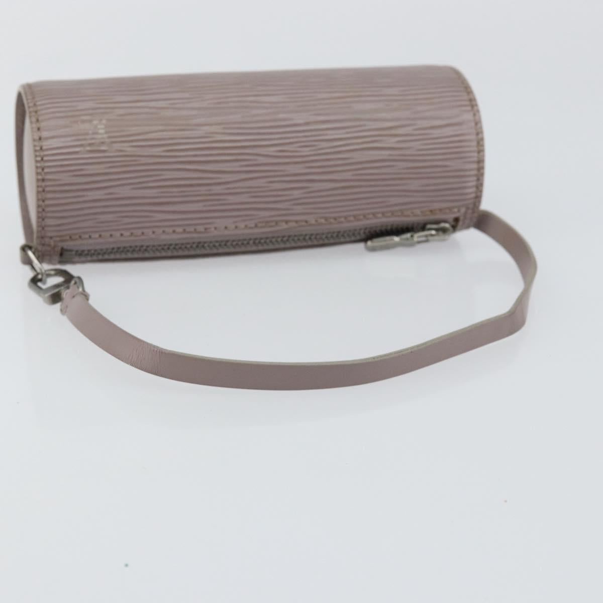 LOUIS VUITTON Epi Soufflot Pouch Lilac LV Auth 147350