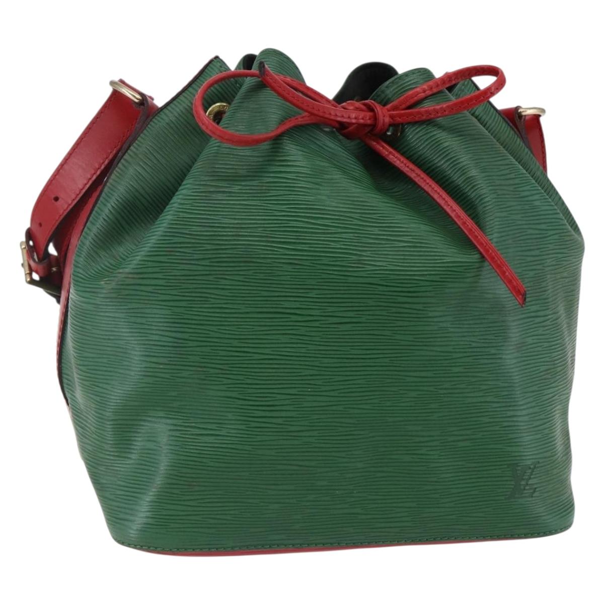 LOUIS VUITTON Epi Petit Noe Shoulder Bag By color Green Red M44147 Auth 147351