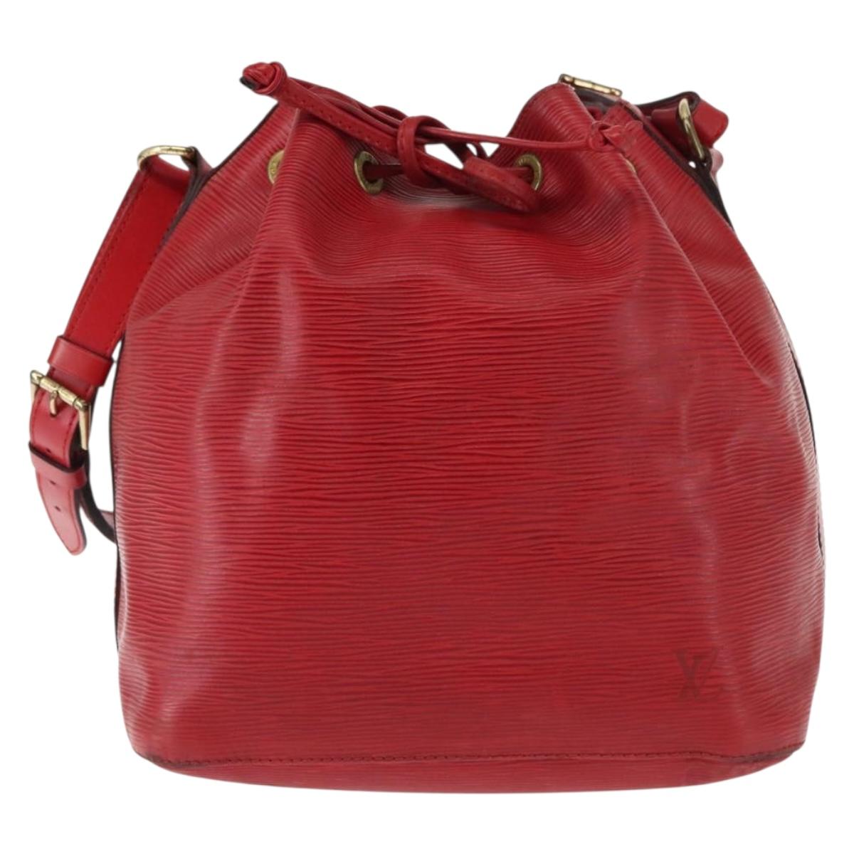 LOUIS VUITTON Epi Petit Noe Shoulder Bag Red M44107 LV Auth 147352