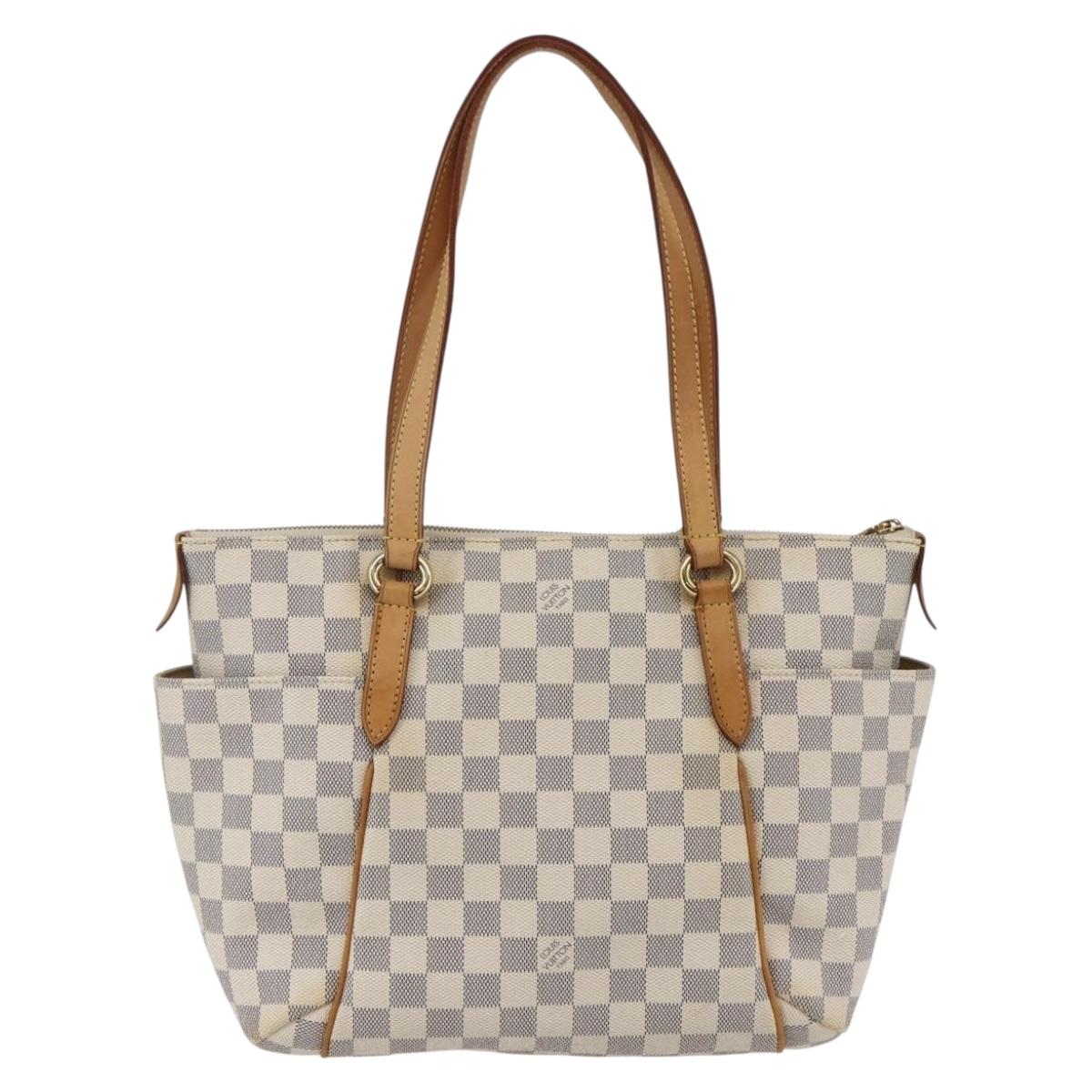 LOUIS VUITTON Damier Azur Totally PM Tote Bag N41280 LV Auth 147355