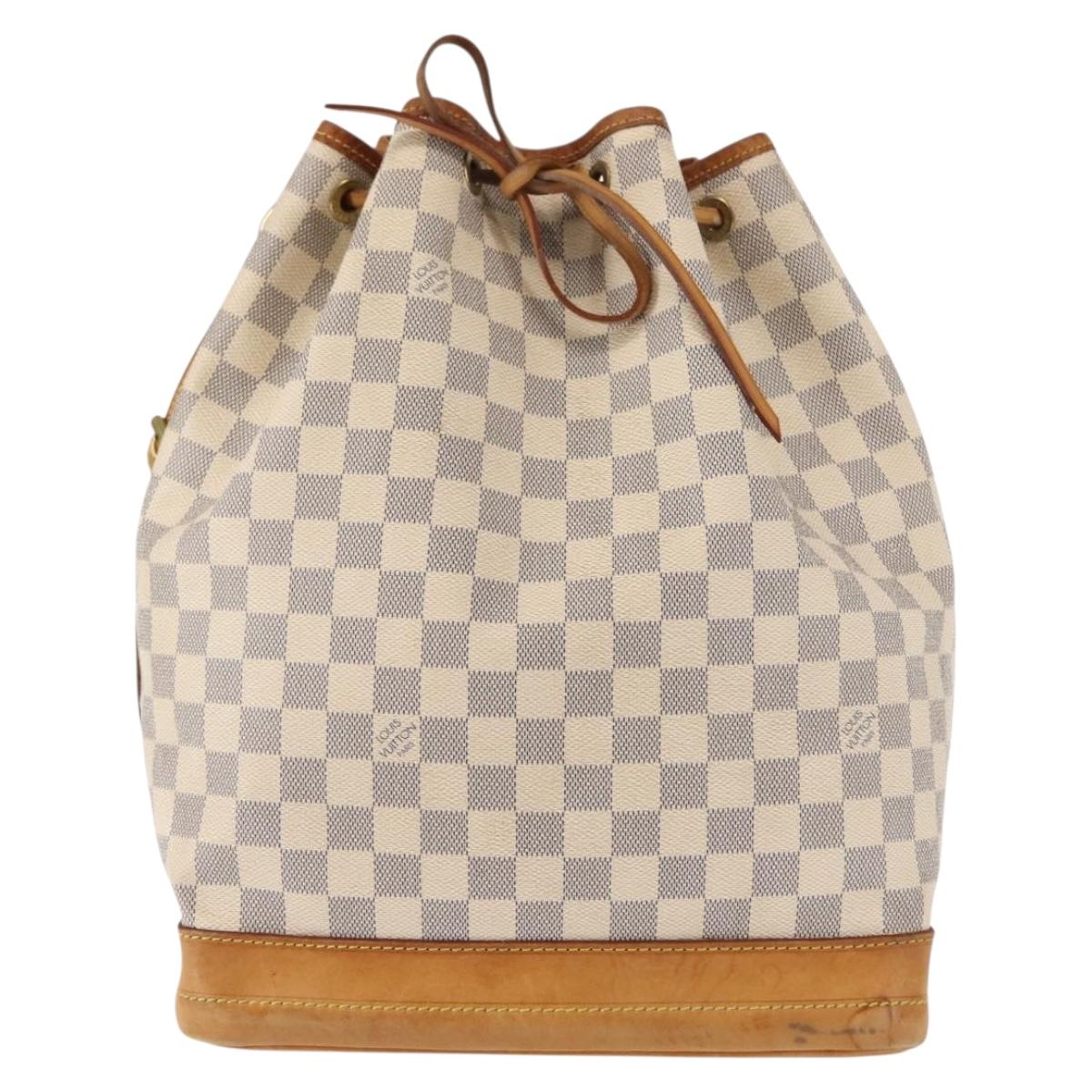 LOUIS VUITTON Damier Azur Noe Shoulder Bag N42222 LV Auth 147357
