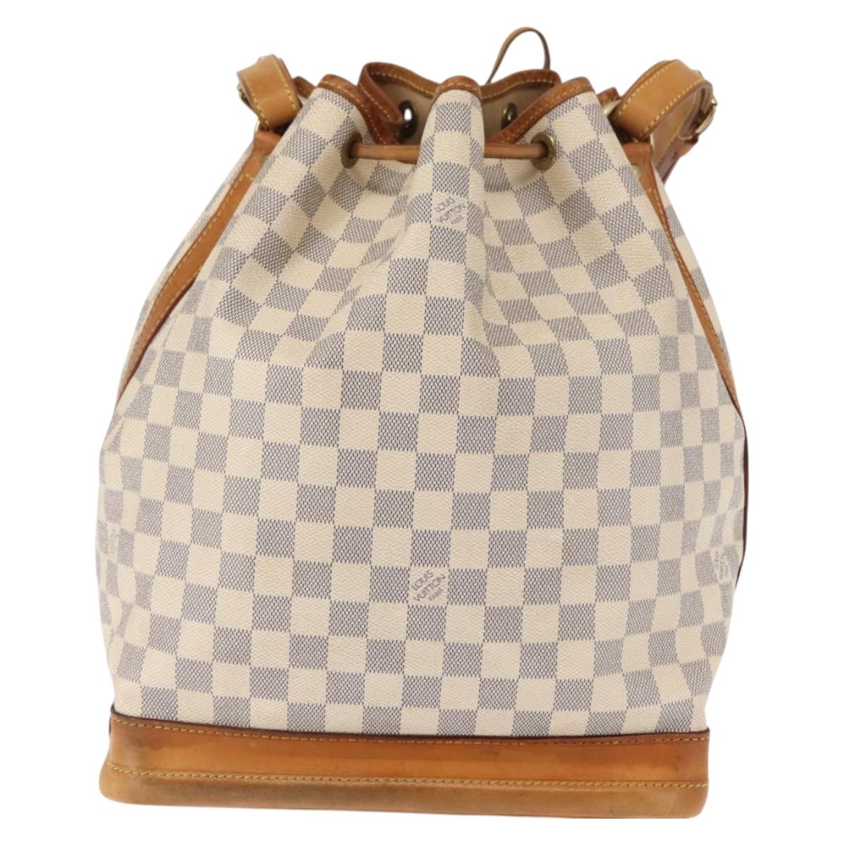 LOUIS VUITTON Damier Azur Noe Shoulder Bag N42222 LV Auth 147357