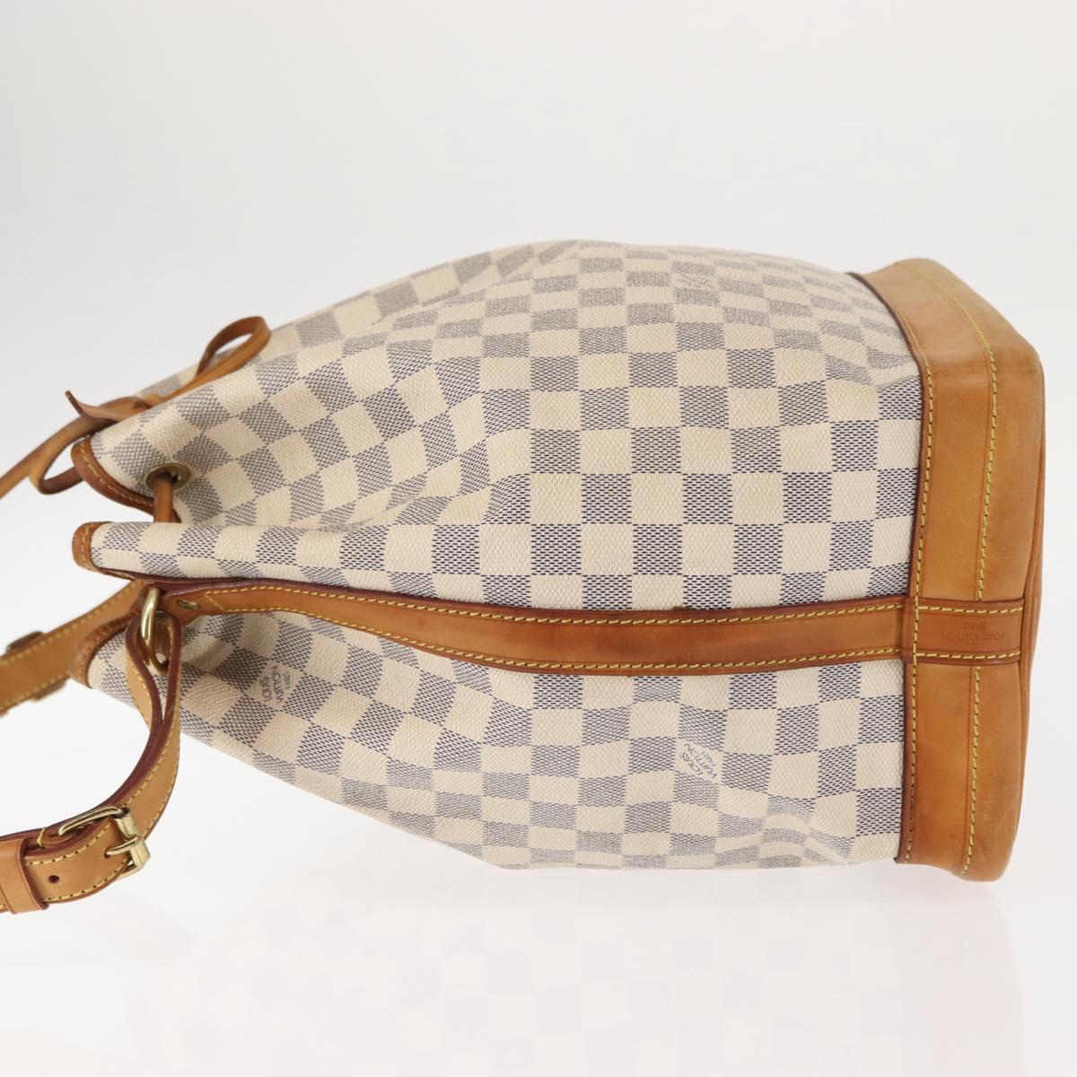LOUIS VUITTON Damier Azur Noe Shoulder Bag N42222 LV Auth 147357