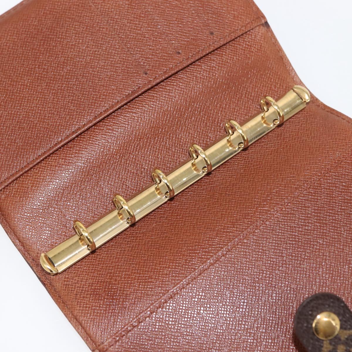 LOUIS VUITTON Monogram Agenda PM Day Planner Cover R20005 LV Auth 147366