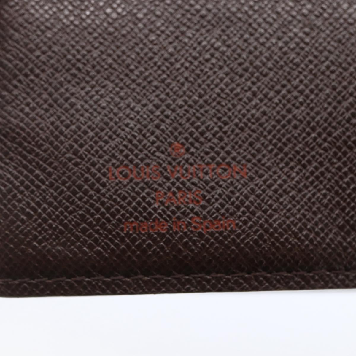 LOUIS VUITTON Damier Ebene Agenda PM Day Planner Cover R20700 LV Auth 147369
