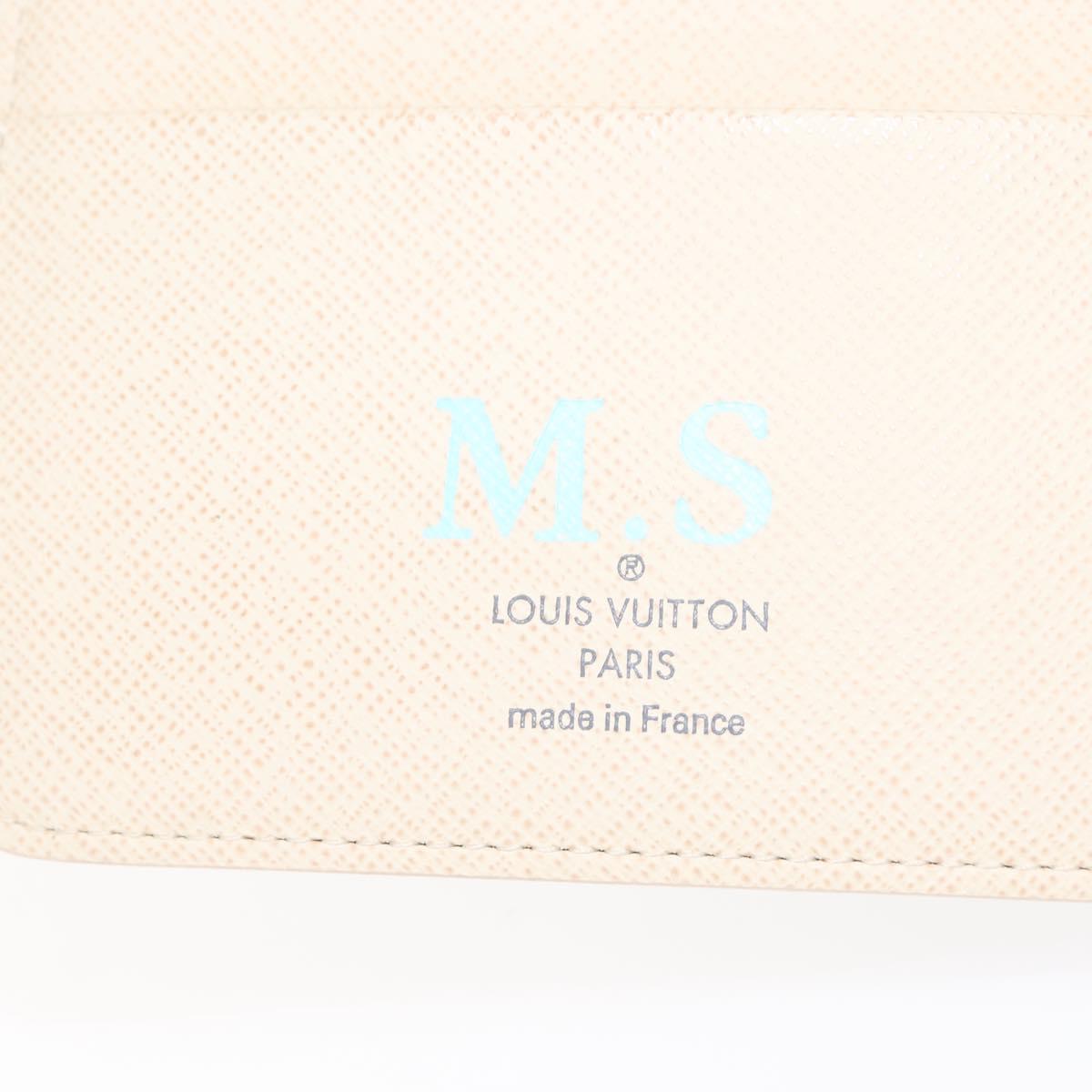 LOUIS VUITTON Damier Azur Agenda MM Day Planner Cover R20707 LV Auth 147370