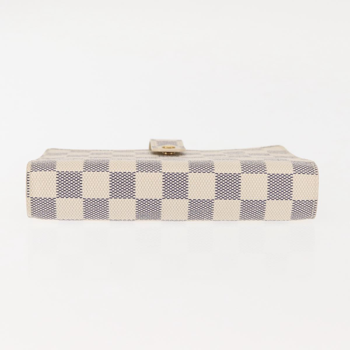 LOUIS VUITTON Damier Azur Agenda MM Day Planner Cover R20707 LV Auth 147370