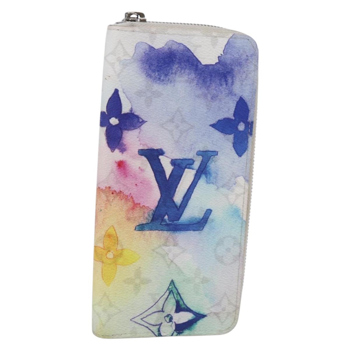 LOUIS VUITTON Monogram Water Color Long Wallet White M80499 LV Auth 147371