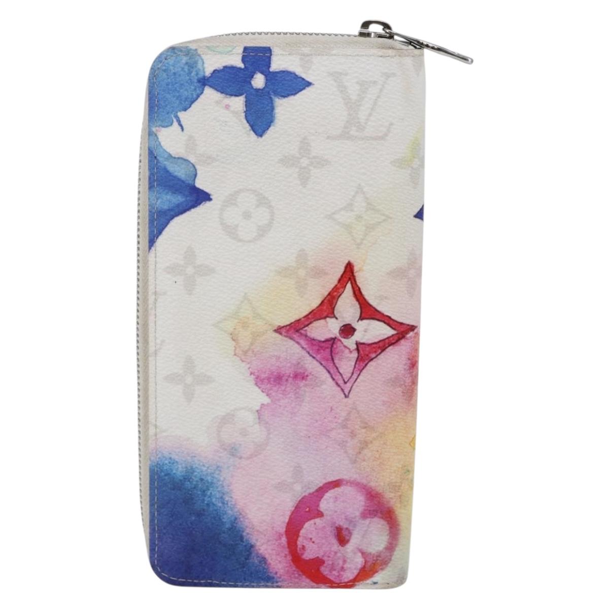 LOUIS VUITTON Monogram Water Color Long Wallet White M80499 LV Auth 147371