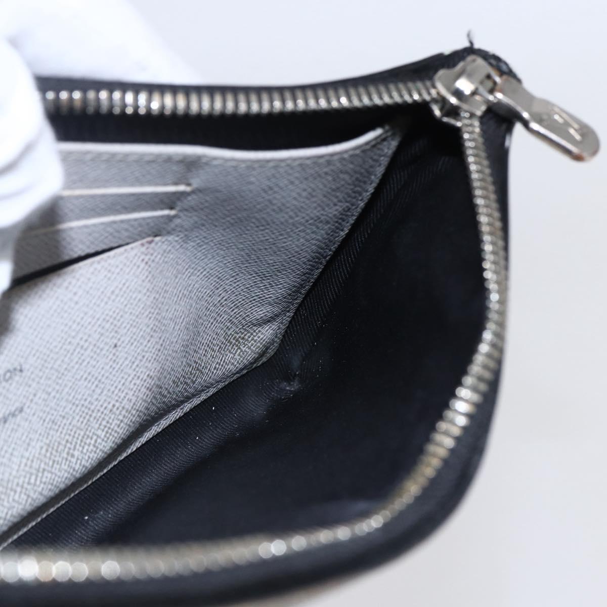 LOUIS VUITTON Monogram Taigarama Pochette Discovery PM Gray M30279 Auth 147372