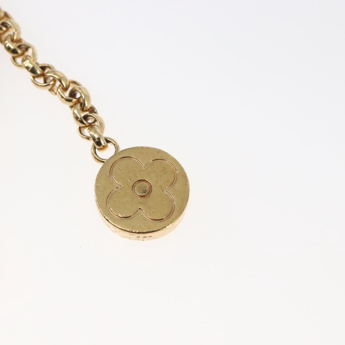 LOUIS VUITTON Monogram Vivienne Key Holder metal Gold LV Auth 147374