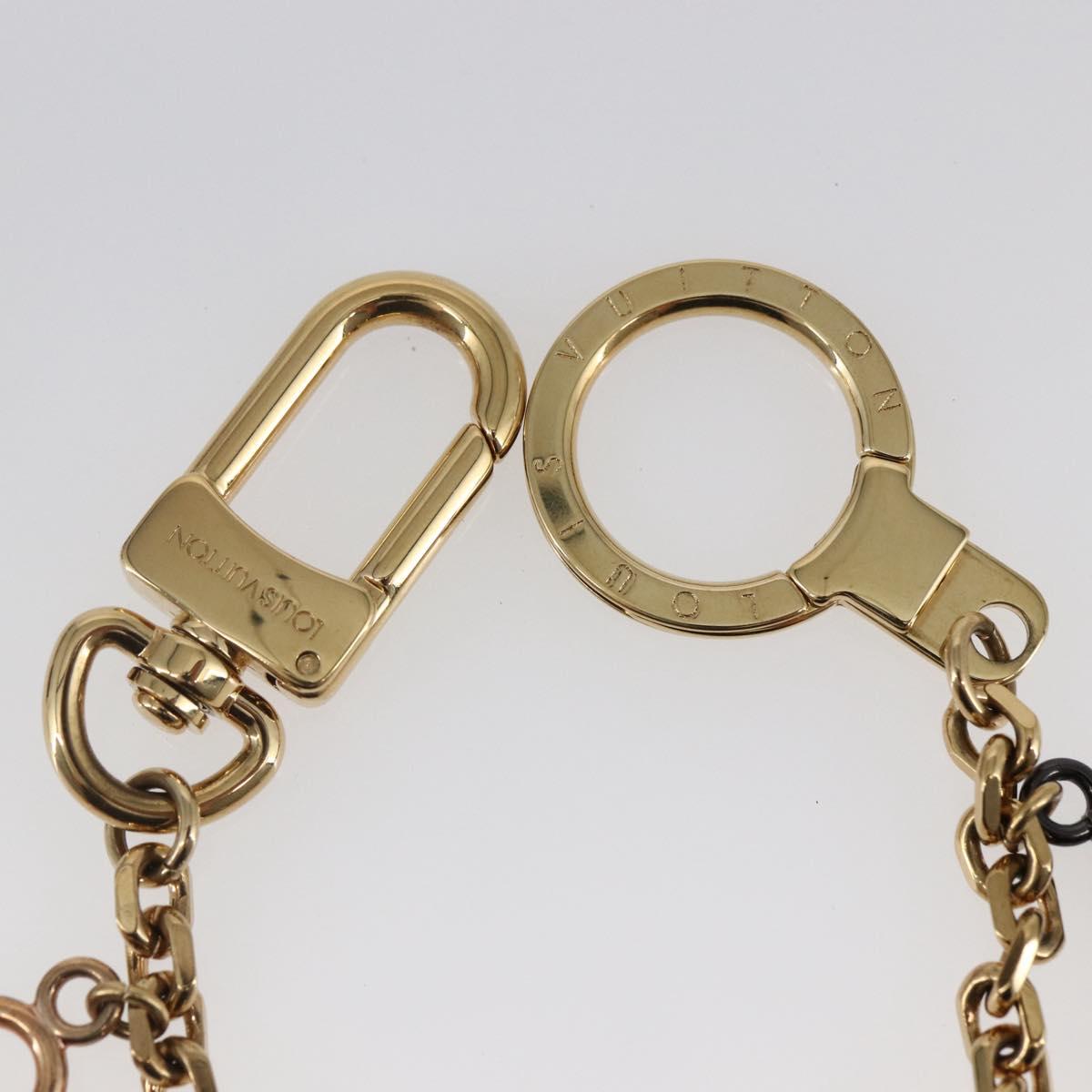 LOUIS VUITTON Chain Caleido V Charm Key Holder metal Gold M67379 LV Auth 147377
