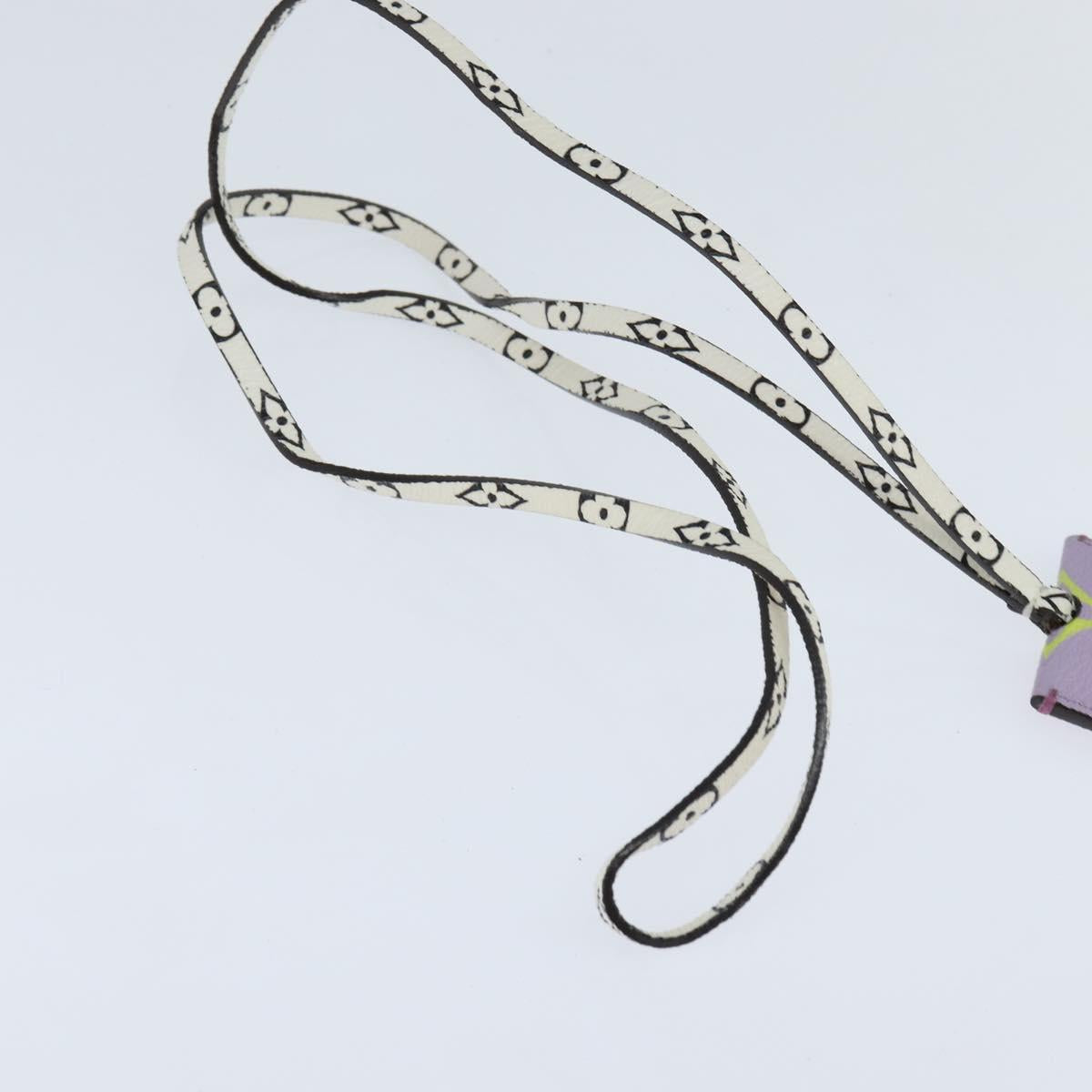 LOUIS VUITTON Monogram Giant Cloche Cles Necklace Purple M67795 LV Auth 147378