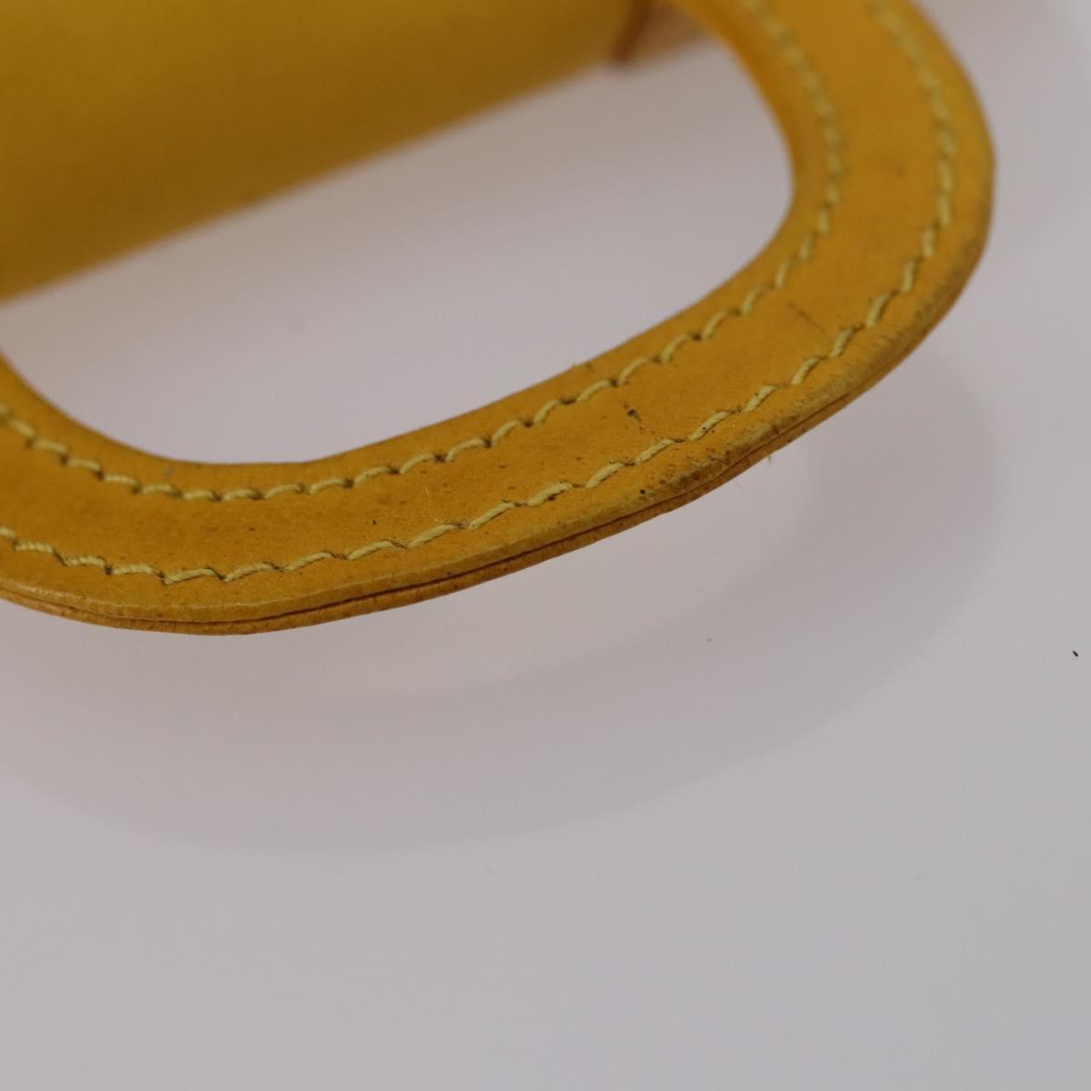 GUCCI Bamboo Sewing Set Leather Yellow Auth 147379