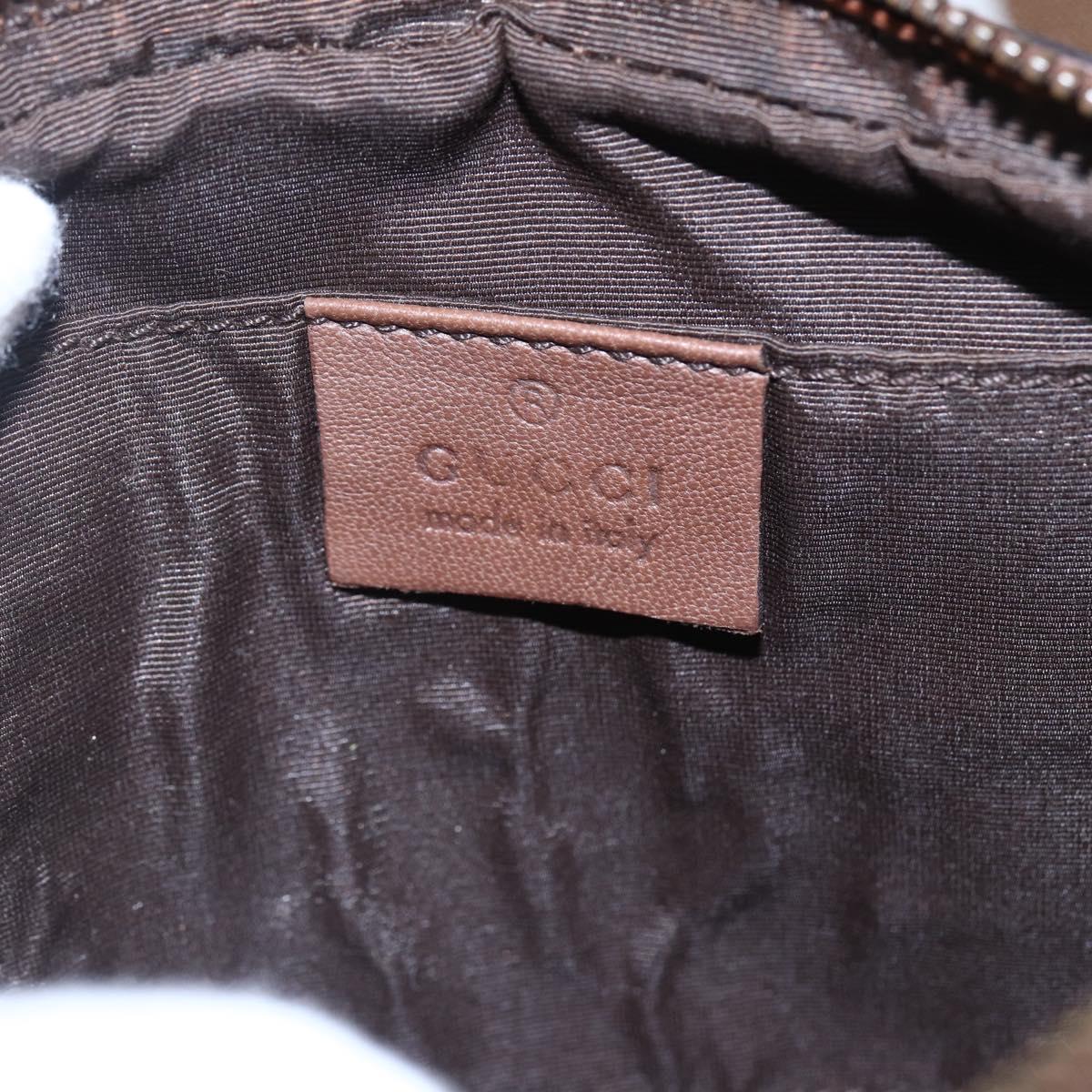 GUCCI GG Canvas Shoulder Bag Beige Brown Auth 147380