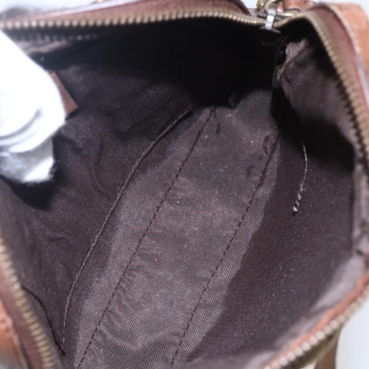 GUCCI GG Canvas Shoulder Bag Beige Brown Auth 147380