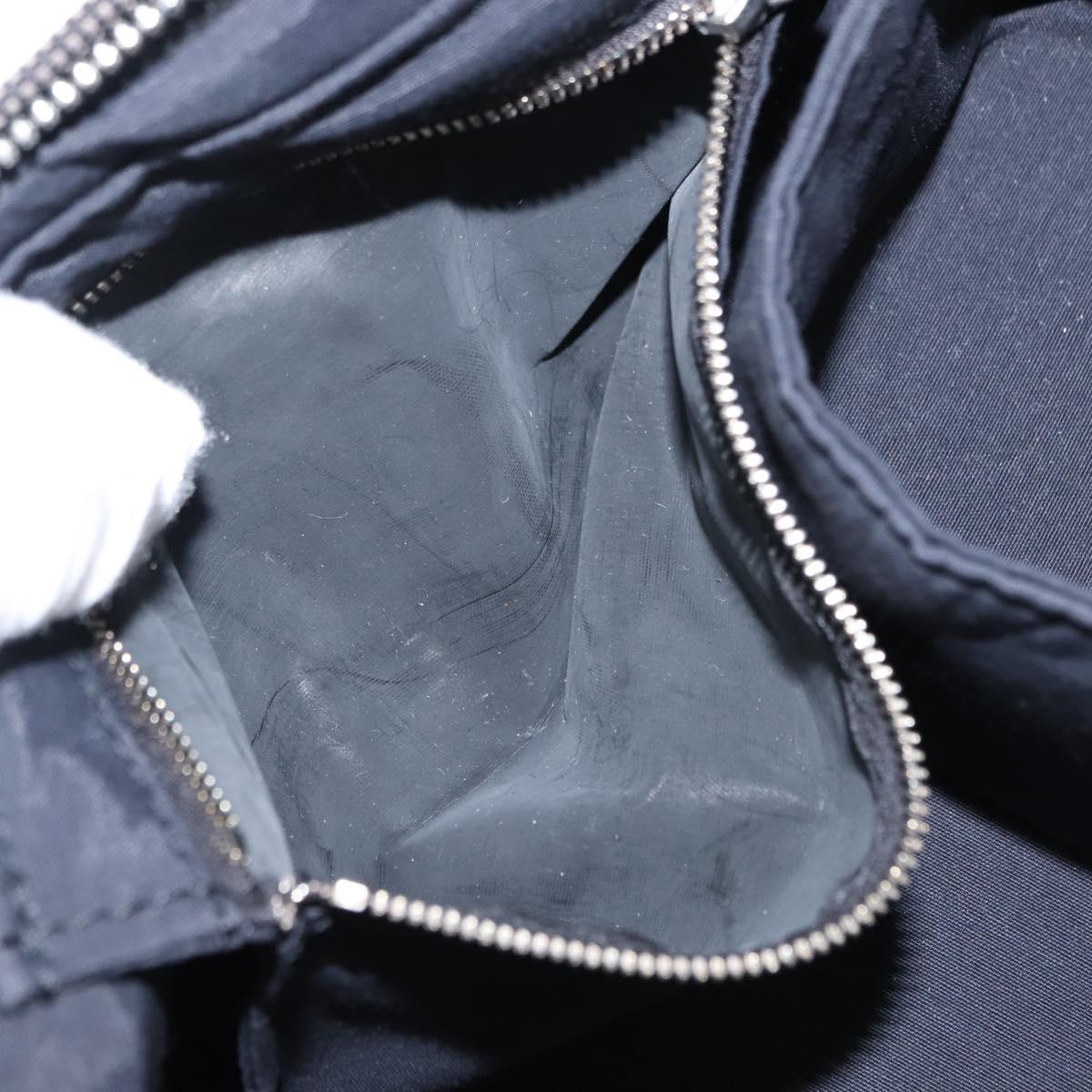 HERMES Vanity Her Line Cosmetic Pouch Canvas Gray Auth 147392