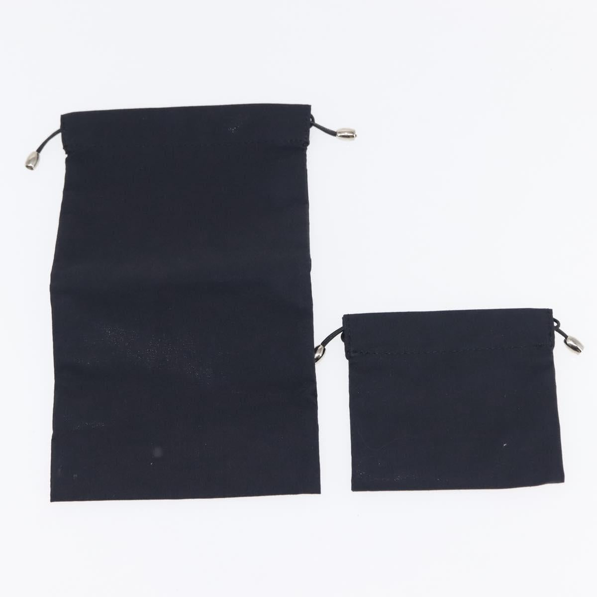 HERMES Vanity Her Line Cosmetic Pouch Canvas Gray Auth 147392