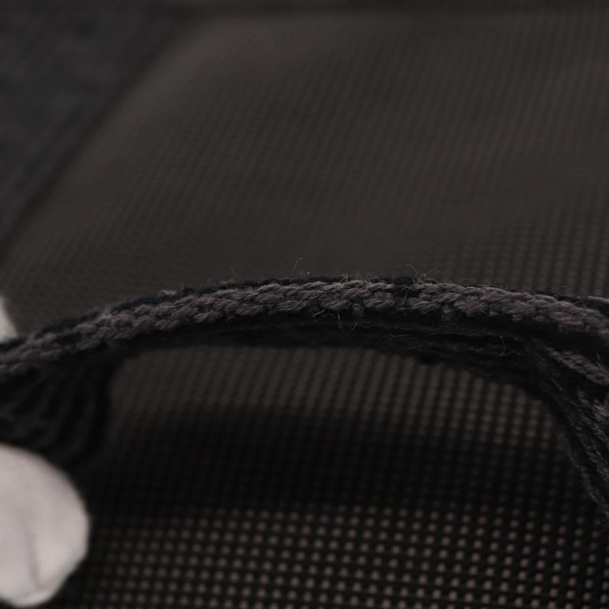 HERMES Vanity Her Line Cosmetic Pouch Canvas Gray Auth 147392