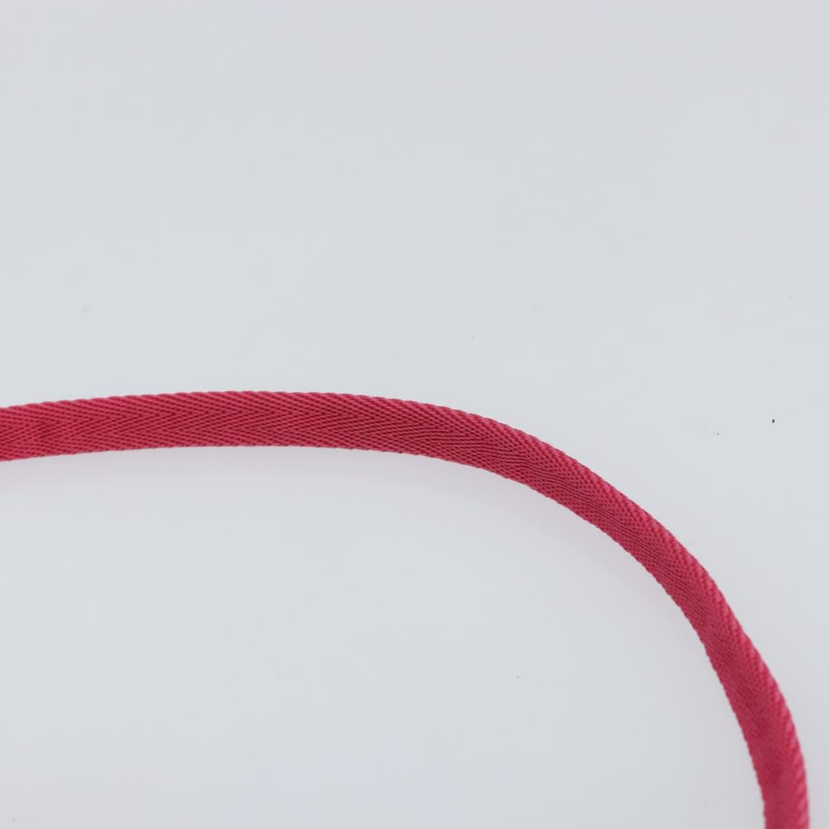 PRADA Accessory Pouch Nylon Pink Silver Auth 147401