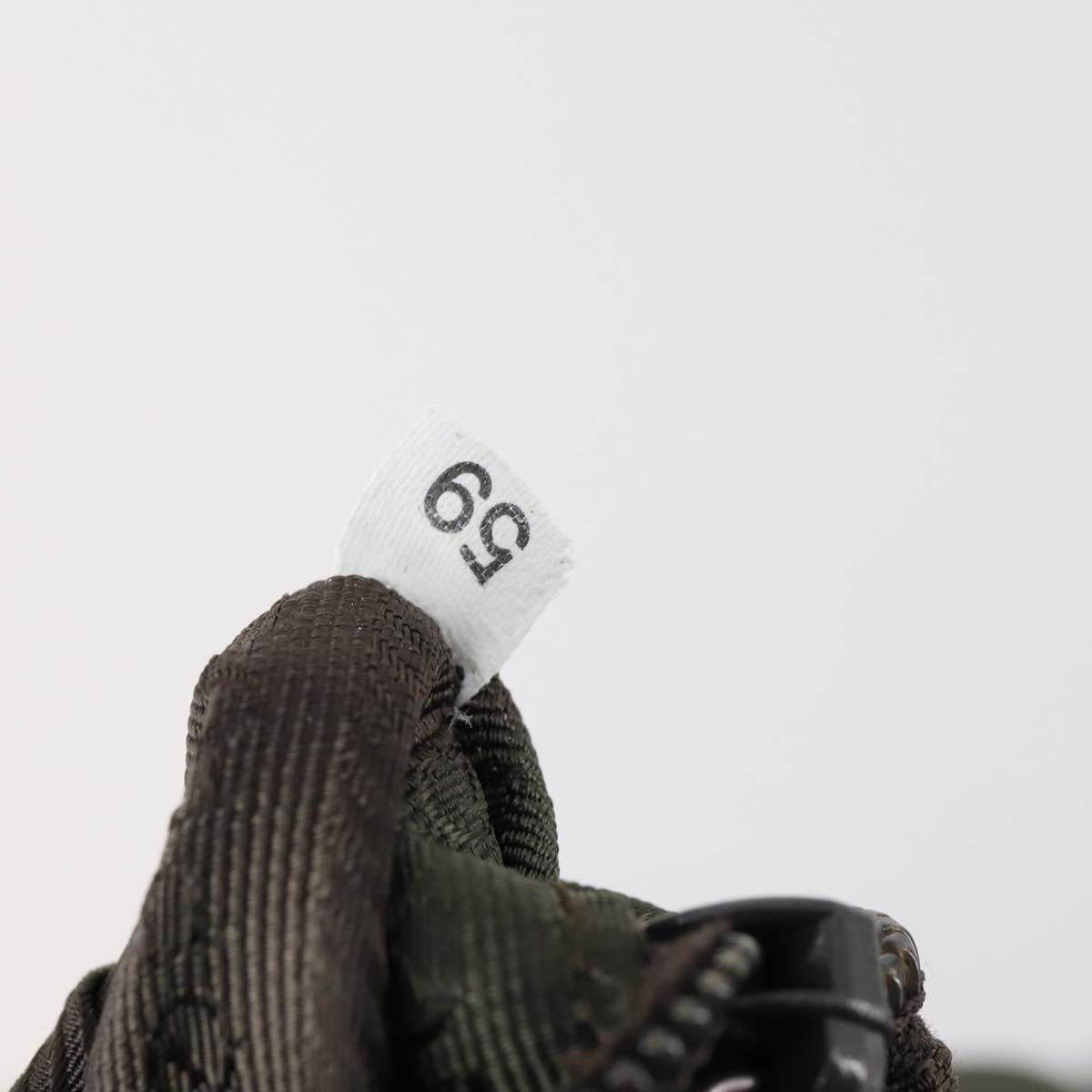 PRADA Backpack Nylon Khaki Silver Auth 147403