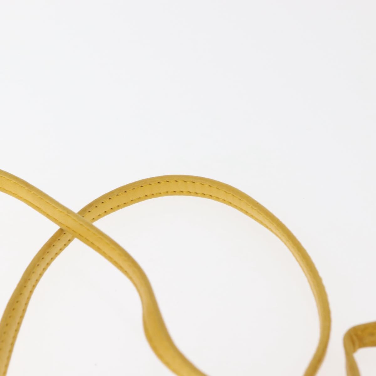 BOTTEGA VENETA INTRECCIATO Shoulder Bag Leather Yellow Auth 147408