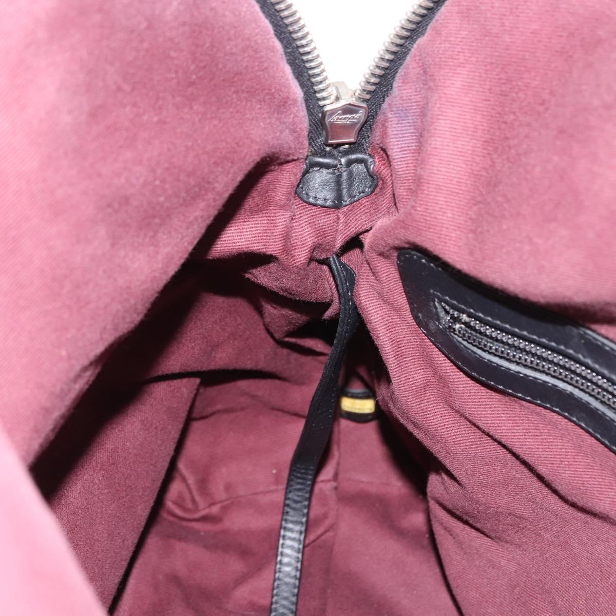 CHANEL Matelasse Hand Bag Nylon 2way Black Silver CC Auth 147417