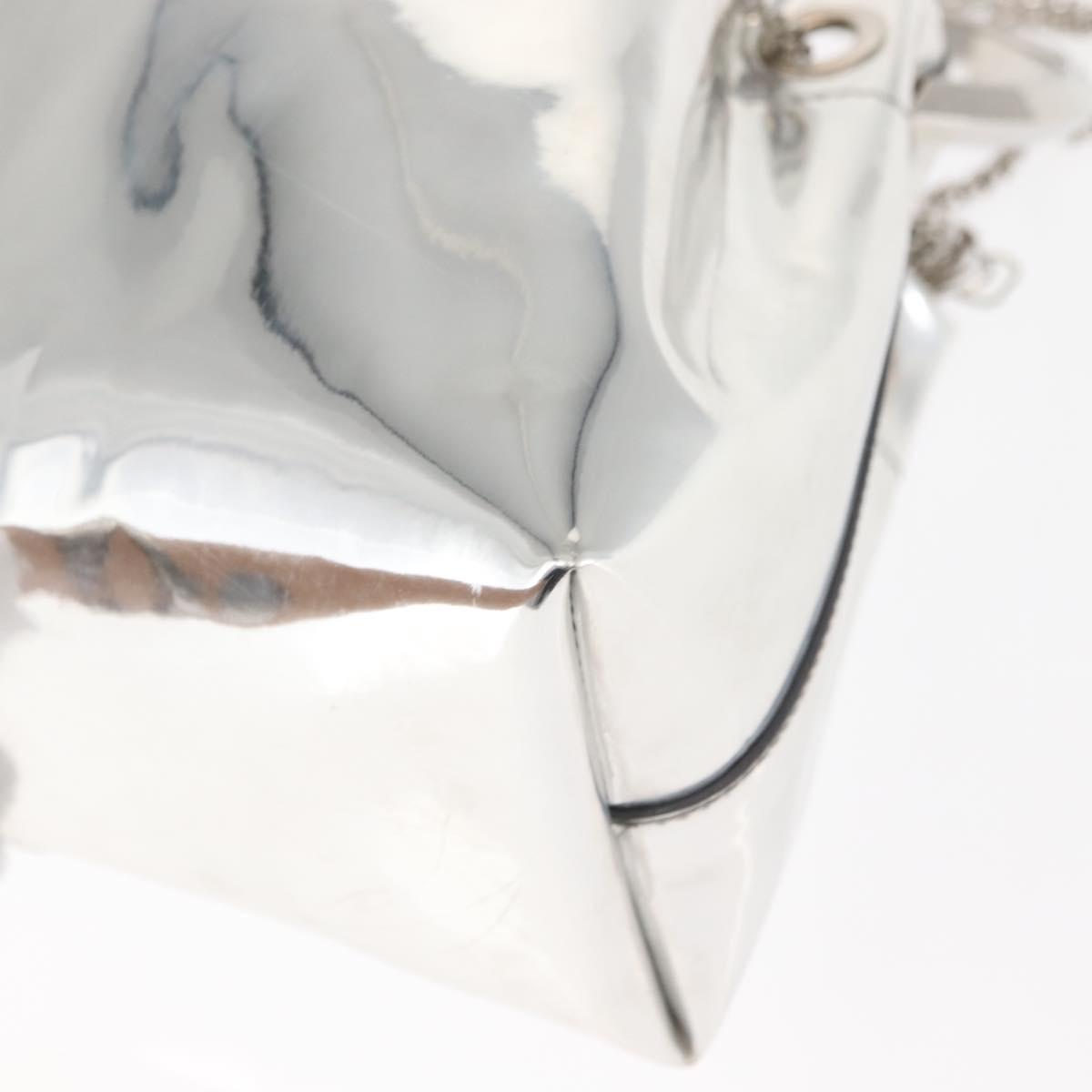 Jimmy Choo Hand Bag Enamel 2way Silver Auth 147418