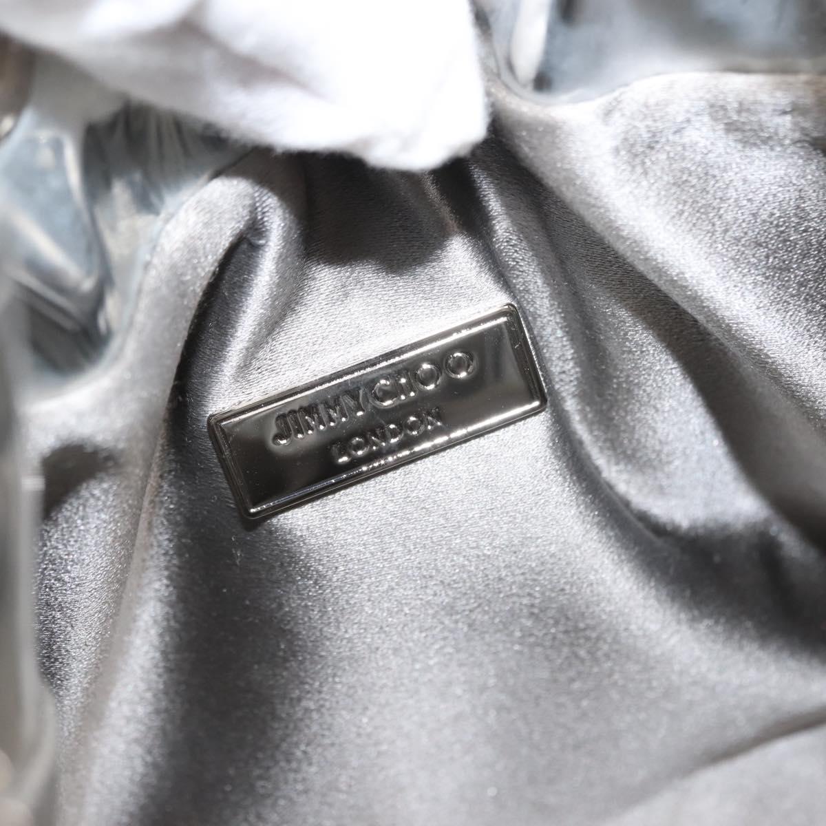 Jimmy Choo Hand Bag Enamel 2way Silver Auth 147418