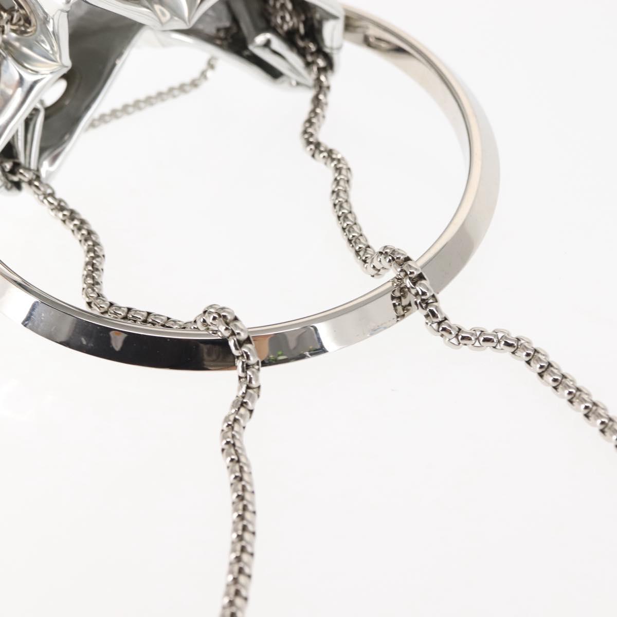 Jimmy Choo Hand Bag Enamel 2way Silver Auth 147418