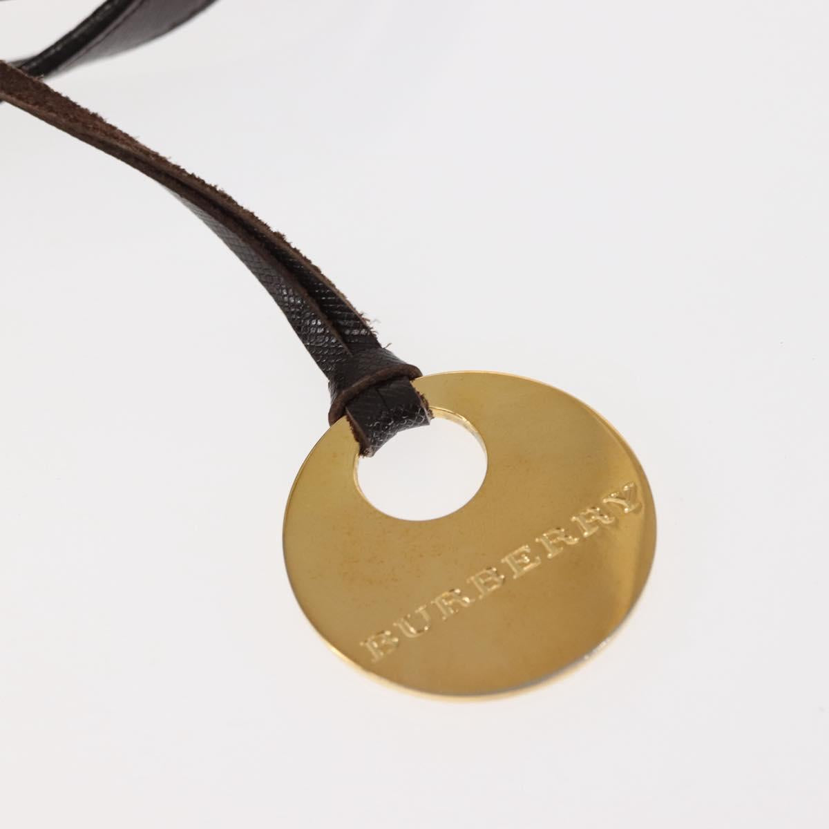 BURBERRY Nova Check Tote Bag Canvas Beige Gold Auth 147419