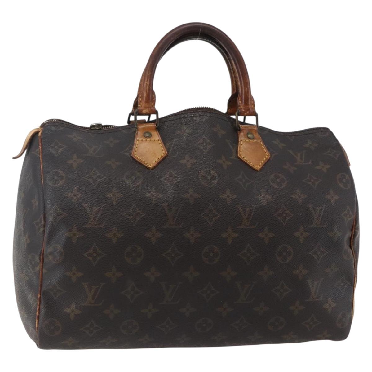 LOUIS VUITTON Monogram Speedy 35 Hand Bag M41524 LV Auth 147449