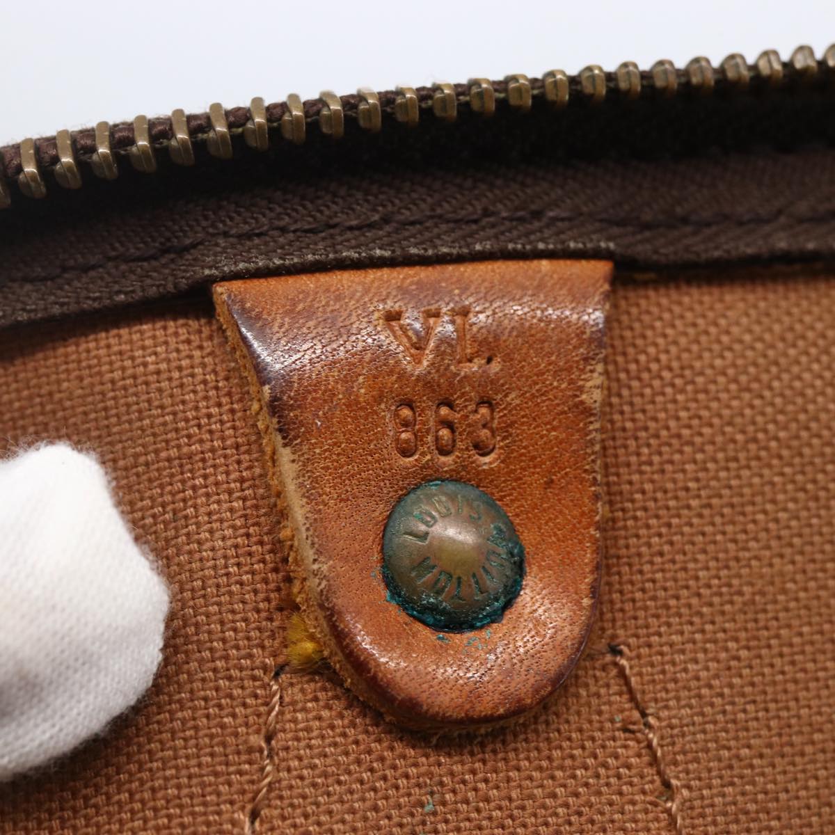 LOUIS VUITTON Monogram Speedy 35 Hand Bag M41524 LV Auth 147449