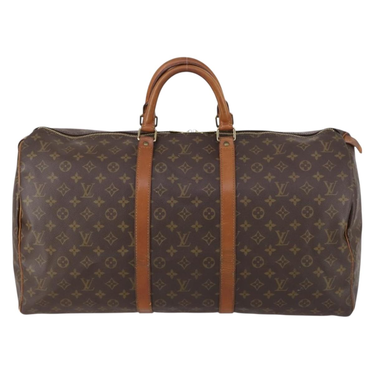 LOUIS VUITTON Monogram Keepall 55 Boston Bag M41424 LV Auth 147452