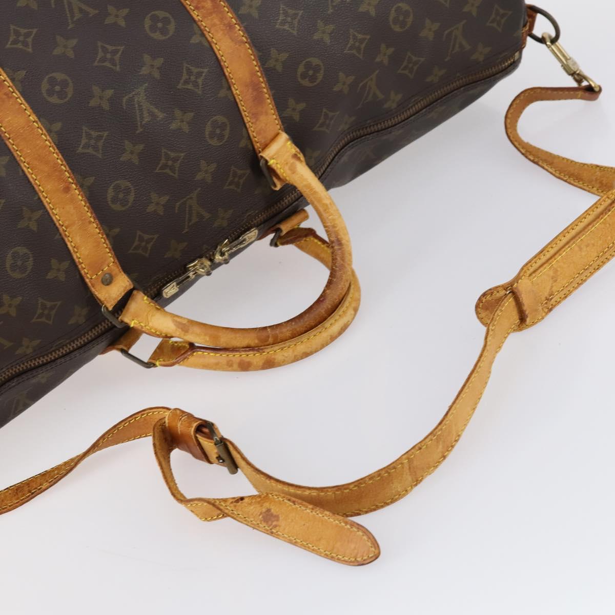 LOUIS VUITTON Monogram Keepall Bandouliere 60 Boston Bag M41412 LV Auth 147453
