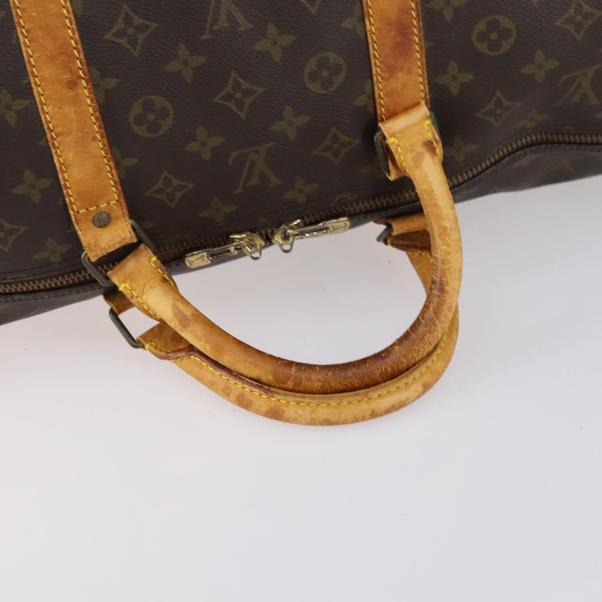 LOUIS VUITTON Monogram Keepall Bandouliere 60 Boston Bag M41412 LV Auth 147453
