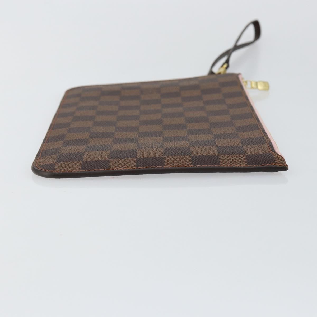 LOUIS VUITTON Damier Ebene Neverfull MM Pouch Accessory Pouch LV Auth 147456