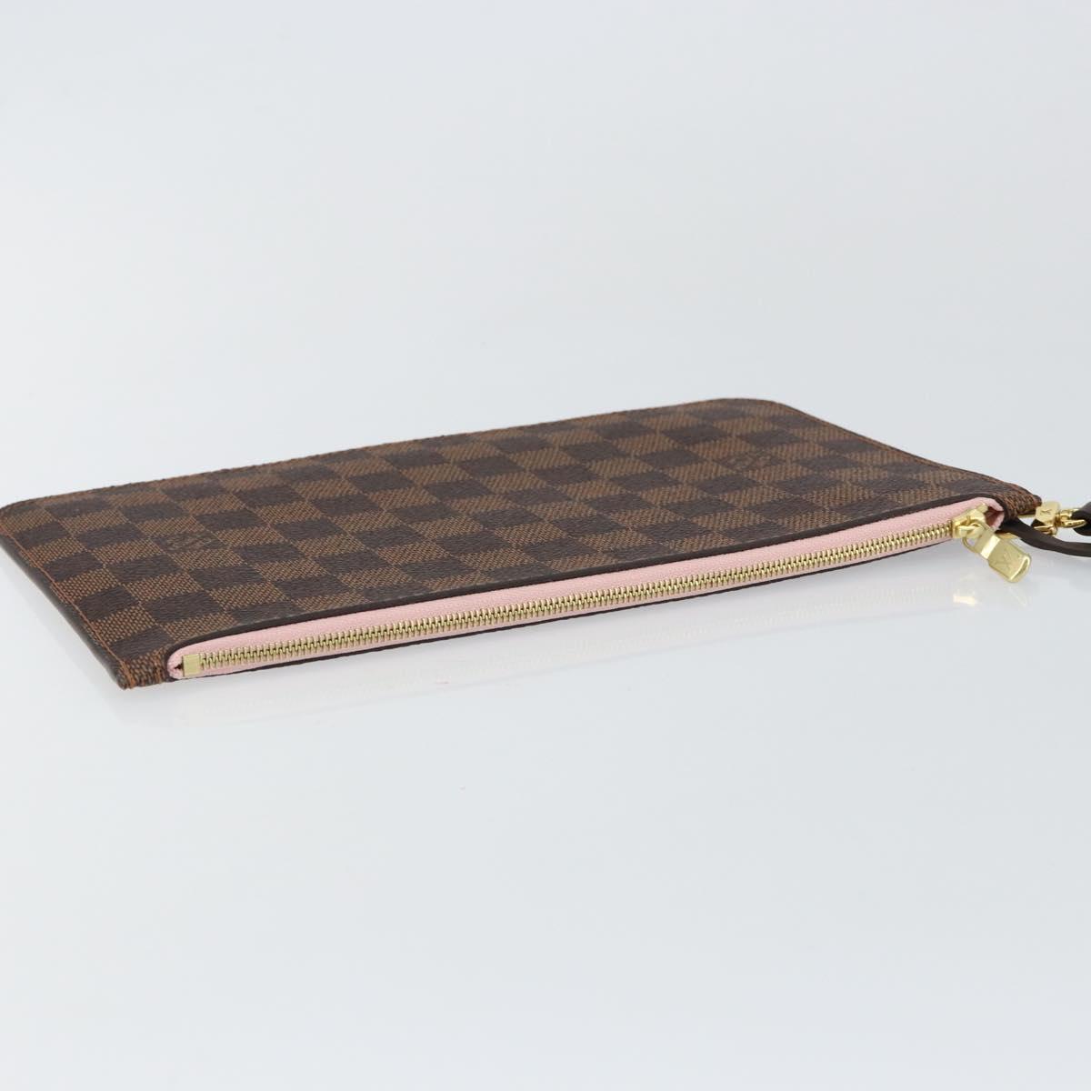 LOUIS VUITTON Damier Ebene Neverfull MM Pouch Accessory Pouch LV Auth 147456