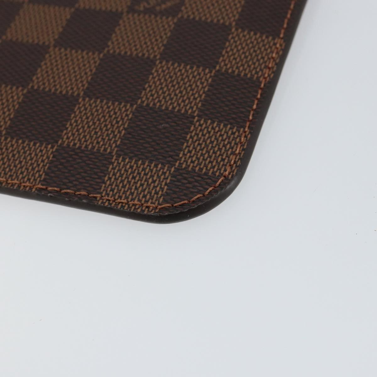 LOUIS VUITTON Damier Ebene Neverfull MM Pouch Accessory Pouch LV Auth 147456