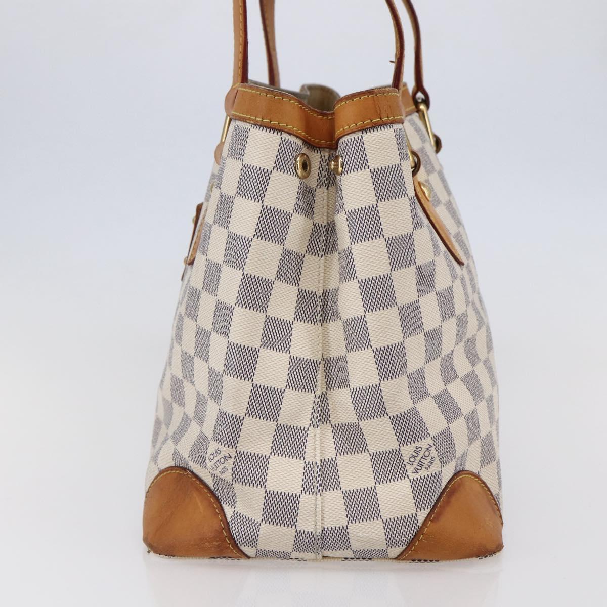 LOUIS VUITTON Damier Azur Hampstead PM Tote Bag N51207 LV Auth 147458