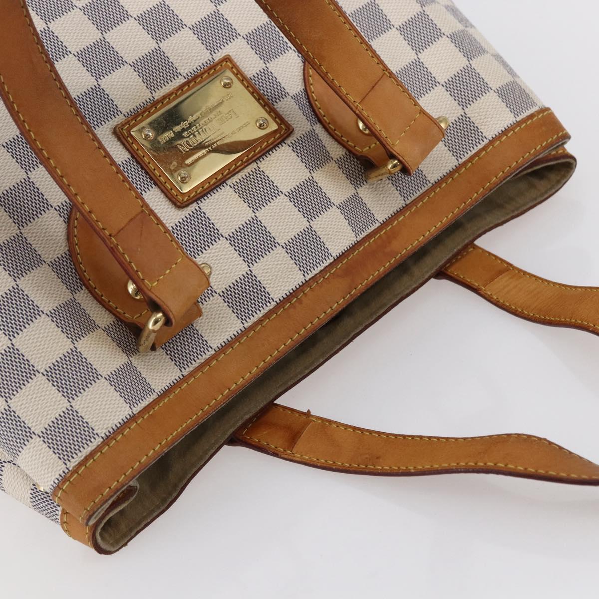 LOUIS VUITTON Damier Azur Hampstead PM Tote Bag N51207 LV Auth 147458