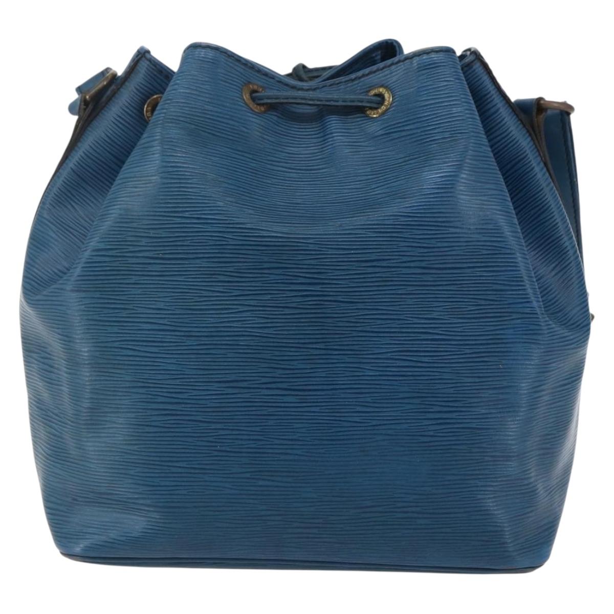 LOUIS VUITTON Epi Petit Noe Shoulder Bag Blue M44105 LV Auth 147470