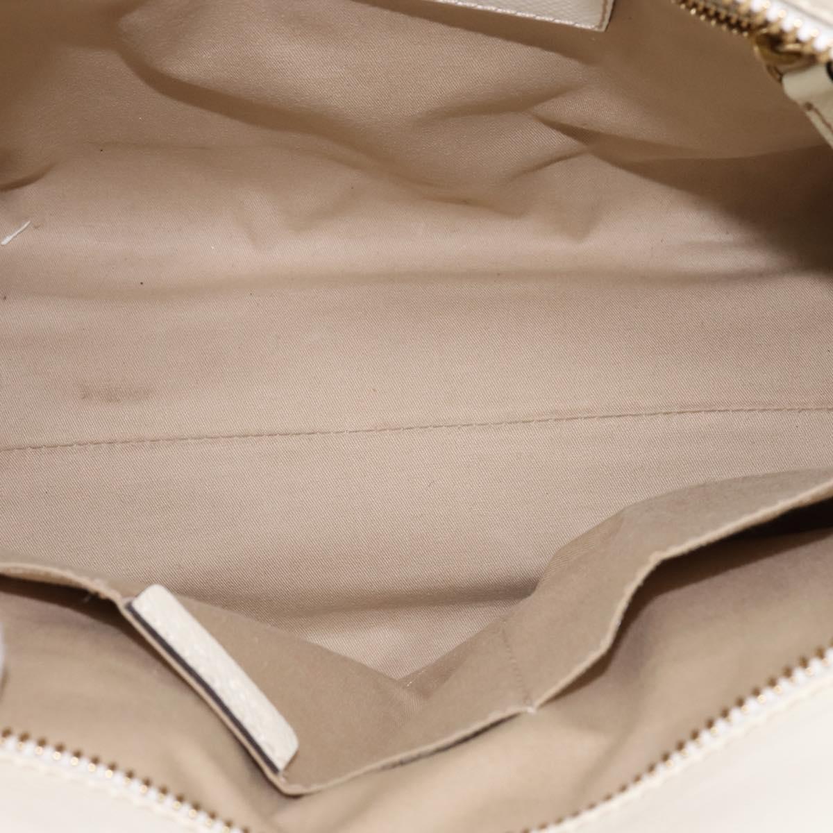 BURBERRY Nova Check Tote Bag PVC Leather 2way Beige Gold Auth 147477