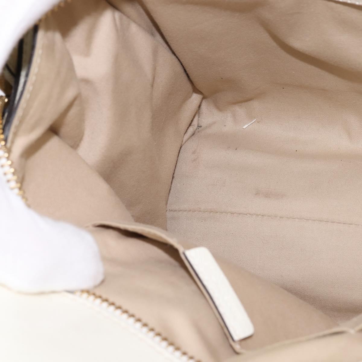 BURBERRY Nova Check Tote Bag PVC Leather 2way Beige Gold Auth 147477