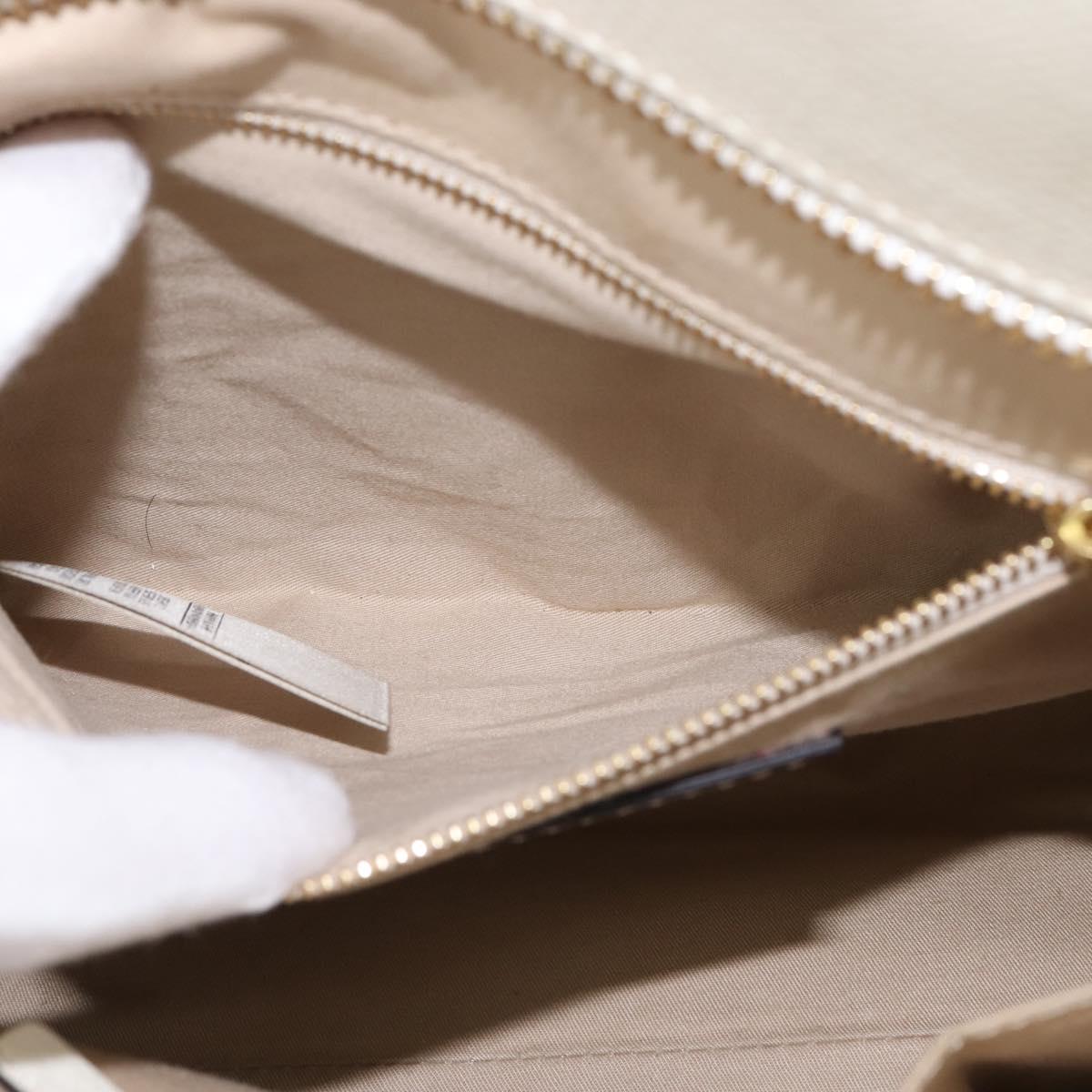 BURBERRY Nova Check Tote Bag PVC Leather 2way Beige Gold Auth 147477